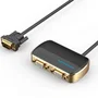 Vention Divisor VGA DBABF 1 entrada a 2 salidas HD 1080P 60Hz con alimentación externa, 1m, Negro